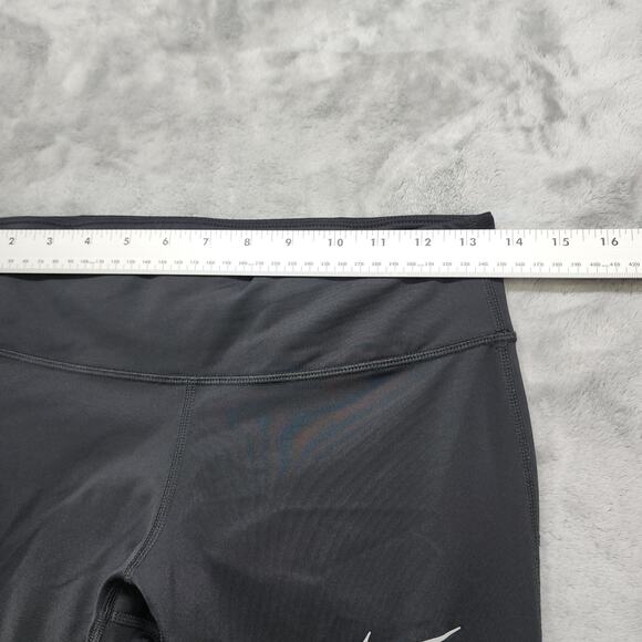 Nike Pants Womens S Black Dri-FIT Power Epic Lux Crop Leggings Drawstring Pocket - Picture 9 of 13